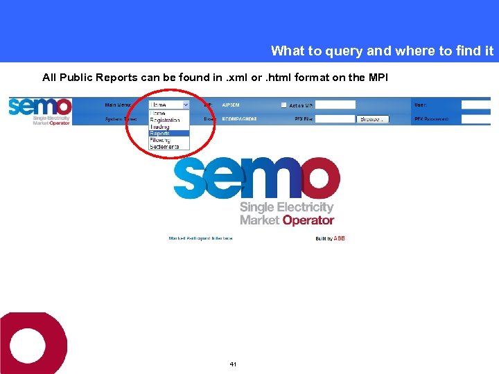 What to query and where to find it All Public Reports can be found