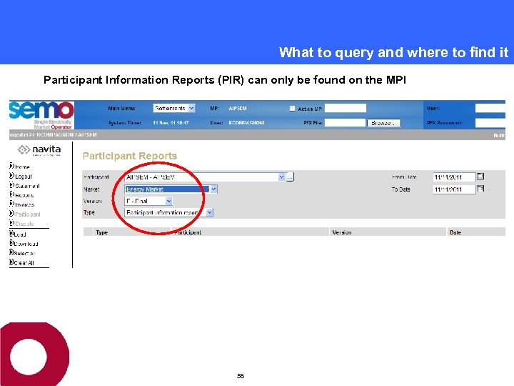 What to query and where to find it Participant Information Reports (PIR) can only