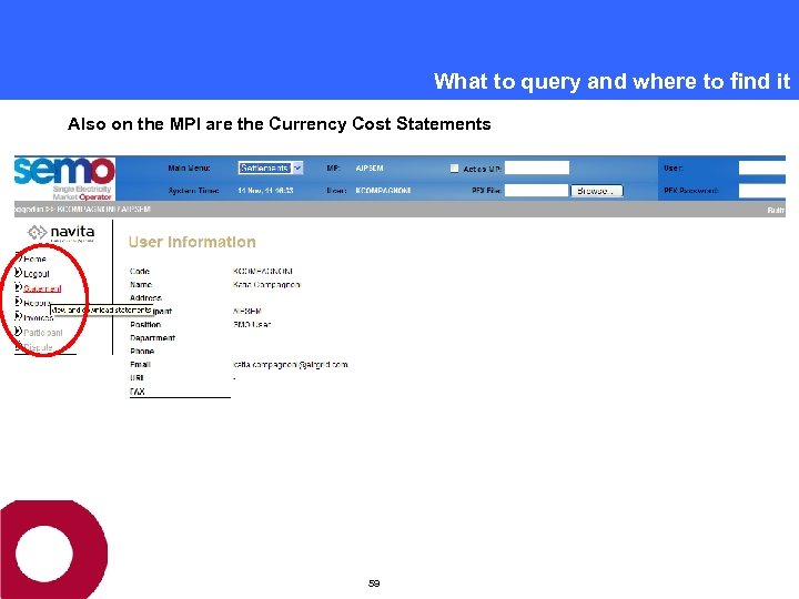 What to query and where to find it Also on the MPI are the