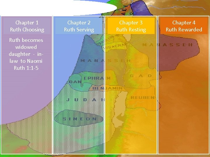 Survey of the book of Ruth: Chapter 1 Ruth Choosing Ruth becomes widowed daughter