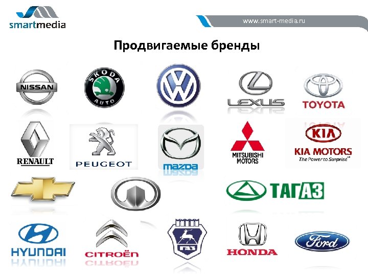 www. smart-media. ru Продвигаемые бренды 