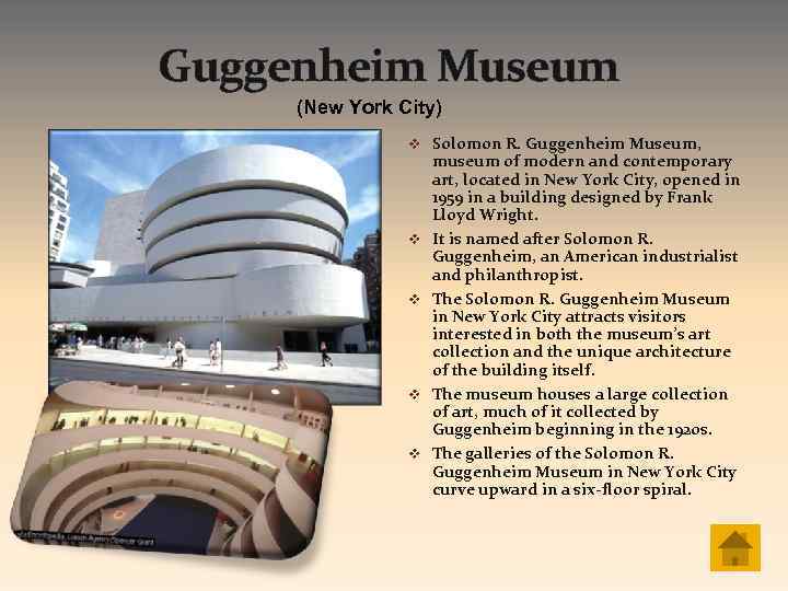 Guggenheim Museum (New York City) v Solomon R. Guggenheim Museum, v v museum of