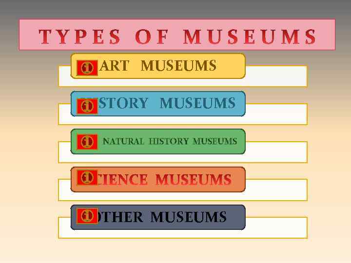 ART MUSEUMS HISTORY MUSEUMS NATURAL HISTORY MUSEUMS OTHER MUSEUMS 