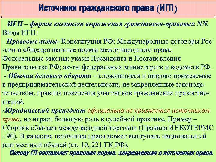 Источники гражданского. Источники гражданского права их виды. Правовые акты источники гражданского права. Источники гражданского права обычаи. Источники гражданского права примеры.