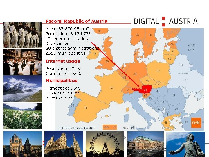 Federal Republic of Austria Area: 83 870. 95 km² Population: 8 174 733 12