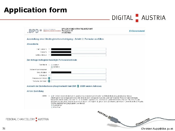 Application form 31 Christian. Rupp@bka. gv. at 