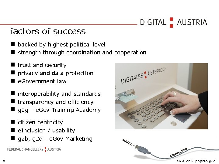 factors of success backed by highest political level strength through coordination and cooperation trust