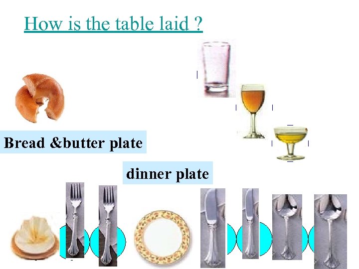 How is the table laid ? 8 1 1 9 10 Bread &butter plate