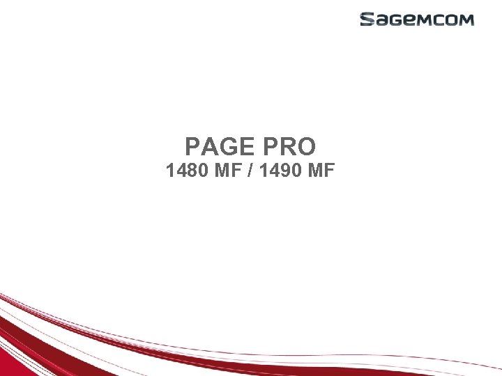 PAGE PRO 1480 MF / 1490 MF 