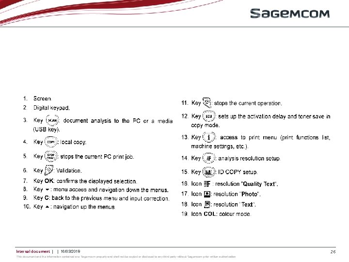 Internal document | | 16/03/2018 This document and the information contained are Sagemcom property