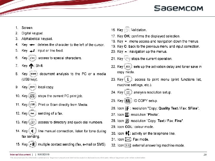 Internal document | | 16/03/2018 This document and the information contained are Sagemcom property