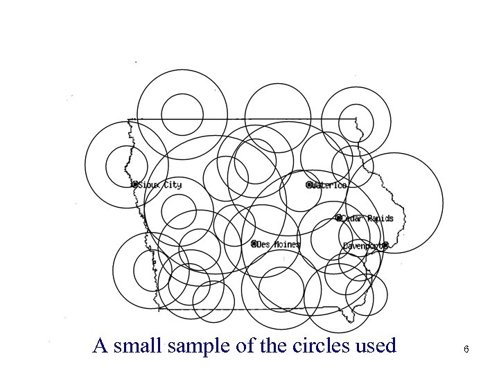 A small sample of the circles used 6 