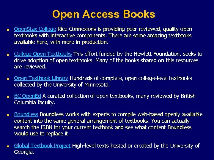 Open Access Books Open. Stax College Rice Connexions is providing peer reviewed, quality open