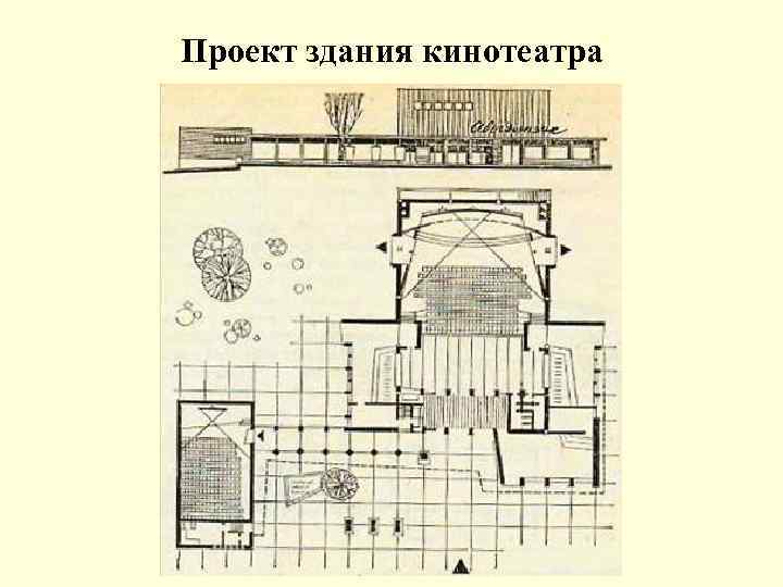 Проект здания кинотеатра 