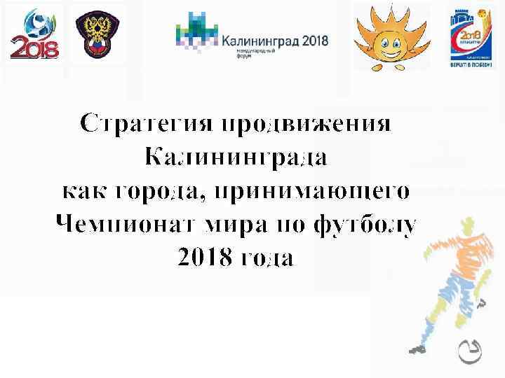 Стратегия продвижения Калининграда как города, принимающего Чемпионат мира по футболу 2018 года 