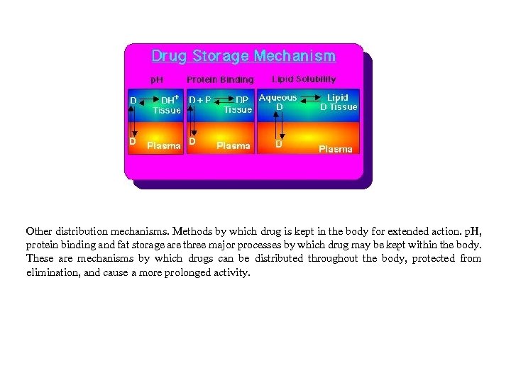 Other distribution mechanisms. Methods by which drug is kept in the body for extended