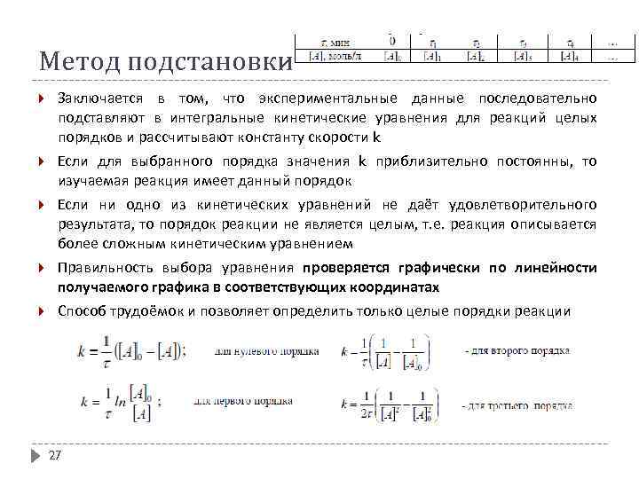 Целый реакция. Реакция нулевого порядка график. Метод подстановки для определения порядка реакции. Интегральный способ определения порядка реакции. Реакции нулевого порядка примеры.