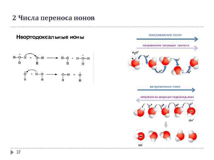 2 Числа переноса ионов Неортодоксальные ионы 37 