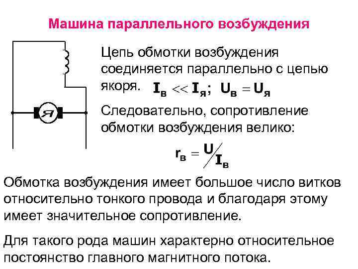 Ток обмотки возбуждения