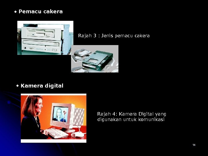  Pemacu cakera Rajah 3 : Jenis pemacu cakera • Kamera digital Rajah 4: