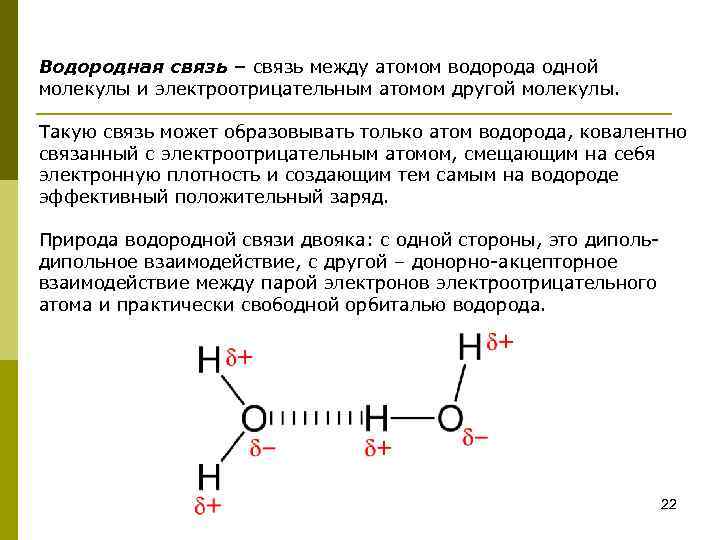 Сложные эфиры водородная связь