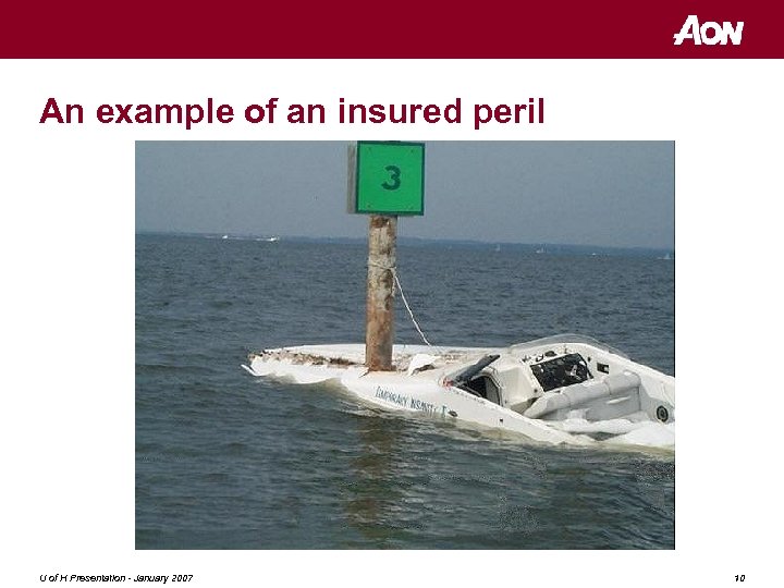 An example of an insured peril U of H Presentation - January 2007 10