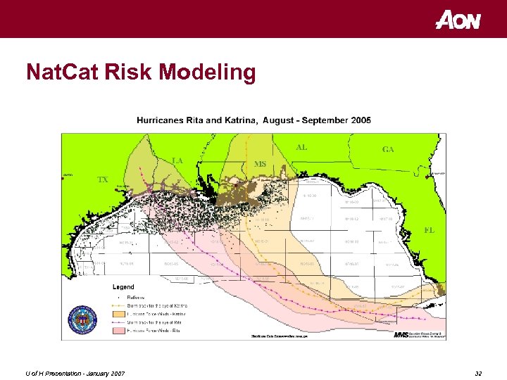 Nat. Cat Risk Modeling U of H Presentation - January 2007 32 