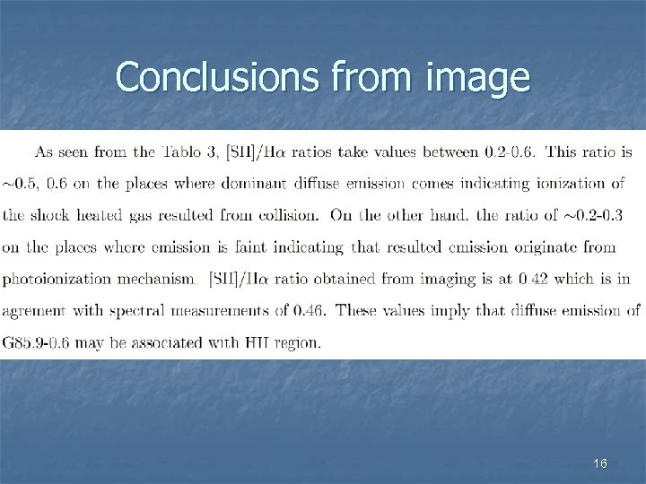 Conclusions from image 16 