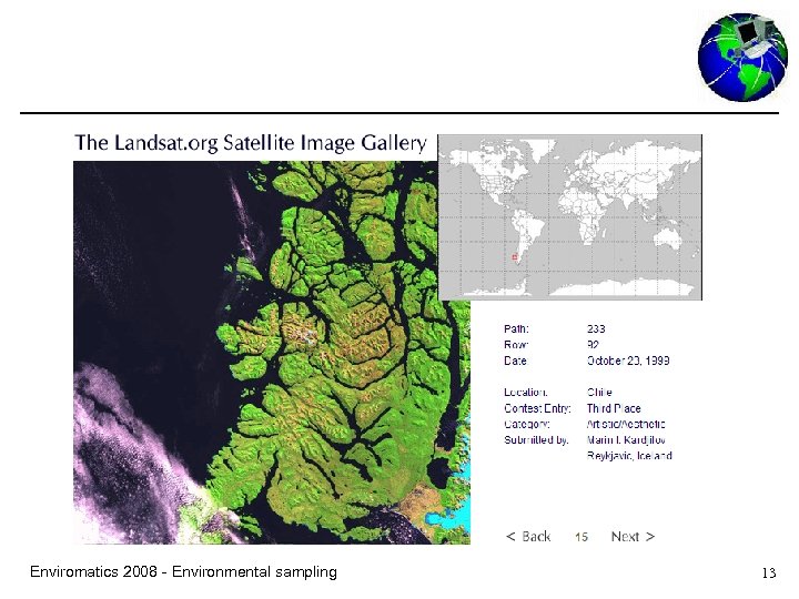 Enviromatics 2008 - Environmental sampling 13 
