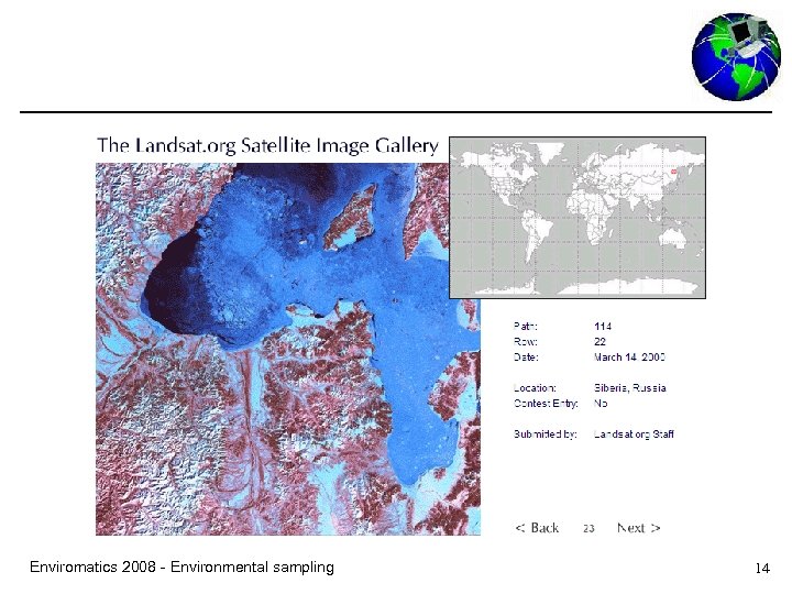 Enviromatics 2008 - Environmental sampling 14 