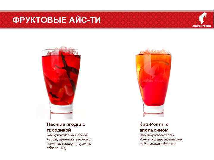 ФРУКТОВЫЕ АЙС-ТИ Лесные ягоды с гвоздикой Кир-Рояль с апельсином Чай фруктовый Лесные ягоды, щепотка