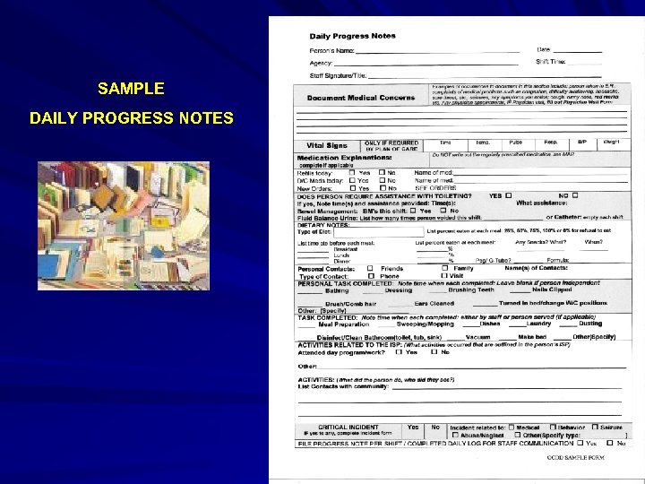 SAMPLE DAILY PROGRESS NOTES 