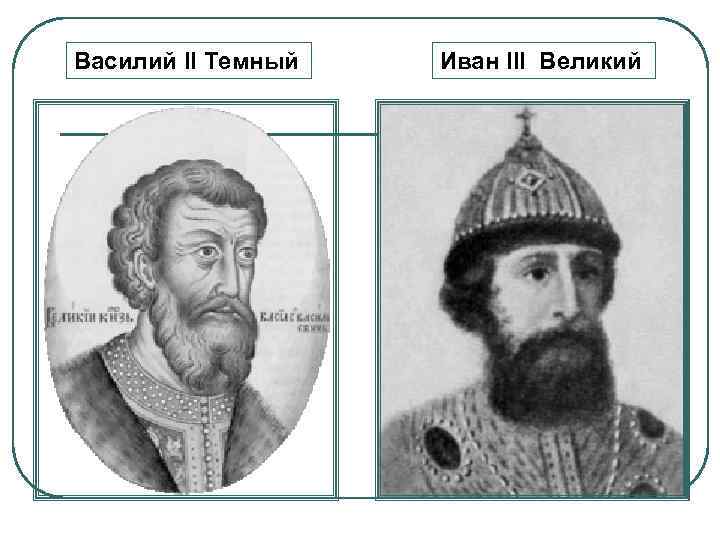 Василий II Темный Иван III Великий 