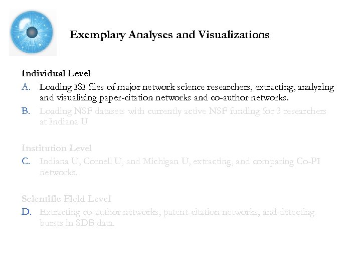 Exemplary Analyses and Visualizations Individual Level A. Loading ISI files of major network science