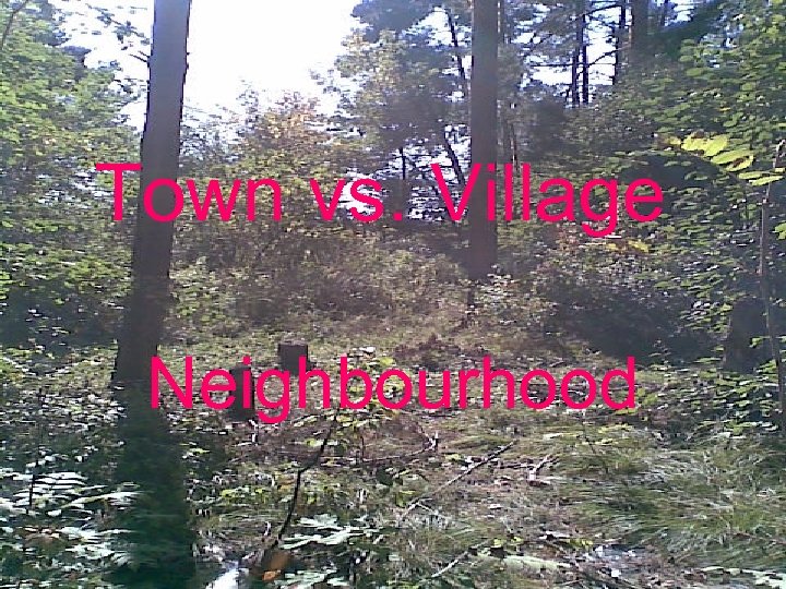 Town vs. Village Neighbourhood 