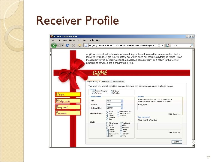 Receiver Profile 21 