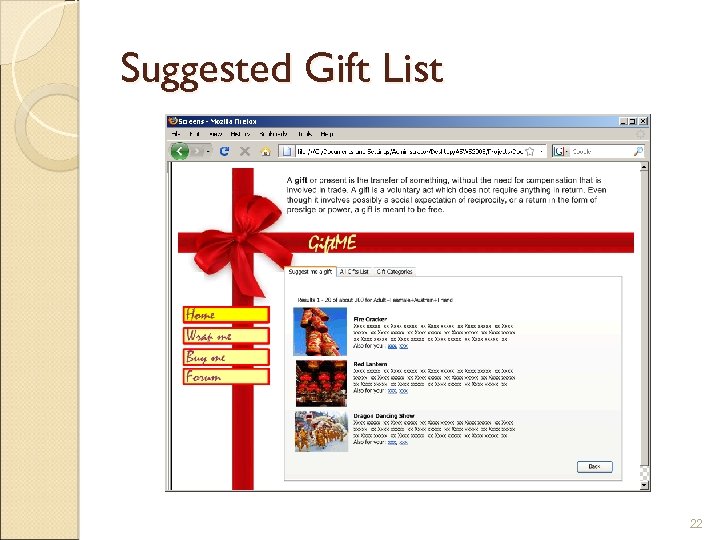 Suggested Gift List 22 
