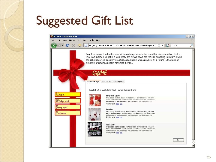 Suggested Gift List 25 