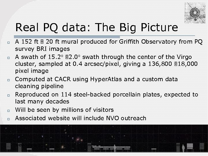 Real PQ data: The Big Picture o o o A 152 ft 20 ft