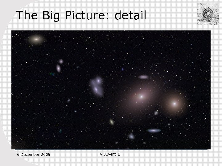 The Big Picture: detail 6 December 2005 VOEvent II 