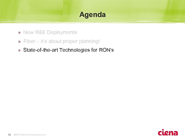 Agenda » New R&E Deployments » Fiber – it’s about proper planning! » State-of-the-art