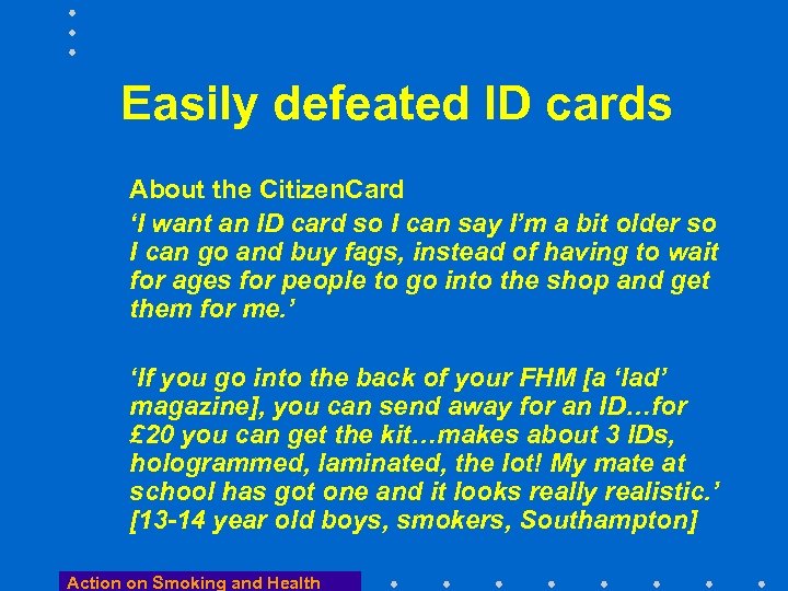 Easily defeated ID cards About the Citizen. Card ‘I want an ID card so