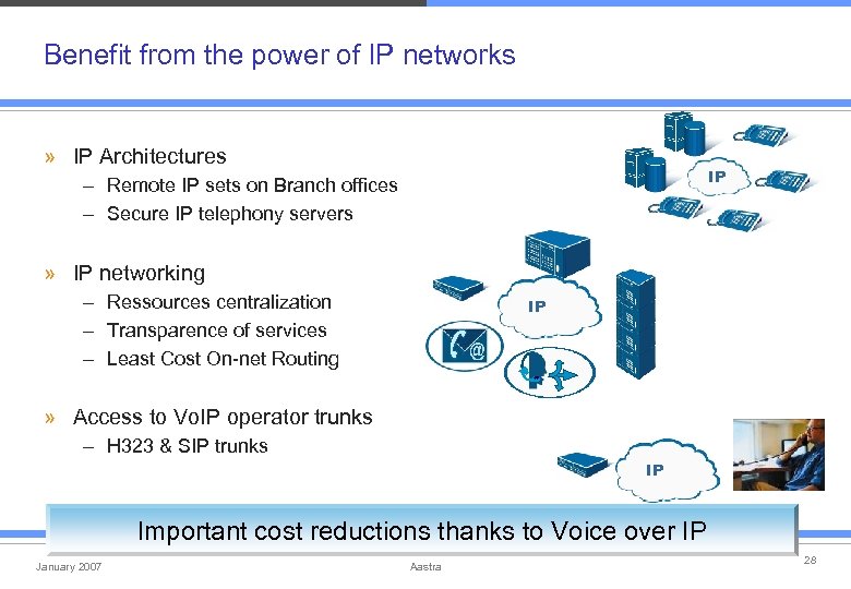 Benefit from the power of IP networks » IP Architectures IP – Remote IP