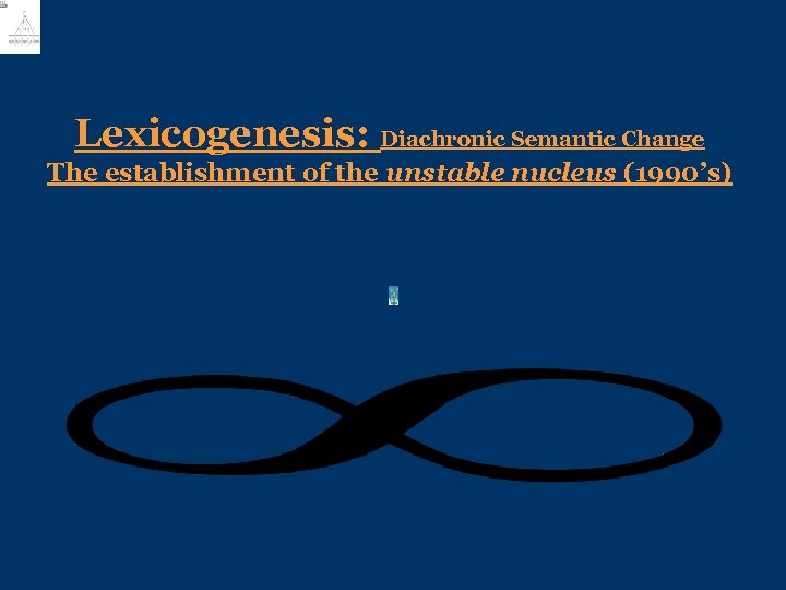 Lexicogenesis: Diachronic Semantic Change The establishment of the unstable nucleus (1990’s) 