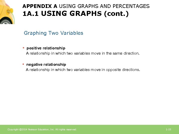 APPENDIX A USING GRAPHS AND PERCENTAGES 1 A. 1 USING GRAPHS (cont. ) Graphing