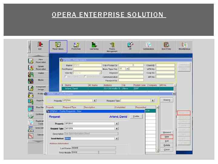 OPERA ENTERPRISE SOLUTION 