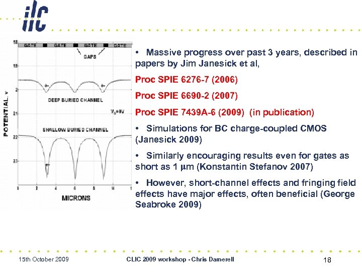  • Massive progress over past 3 years, described in papers by Jim Janesick