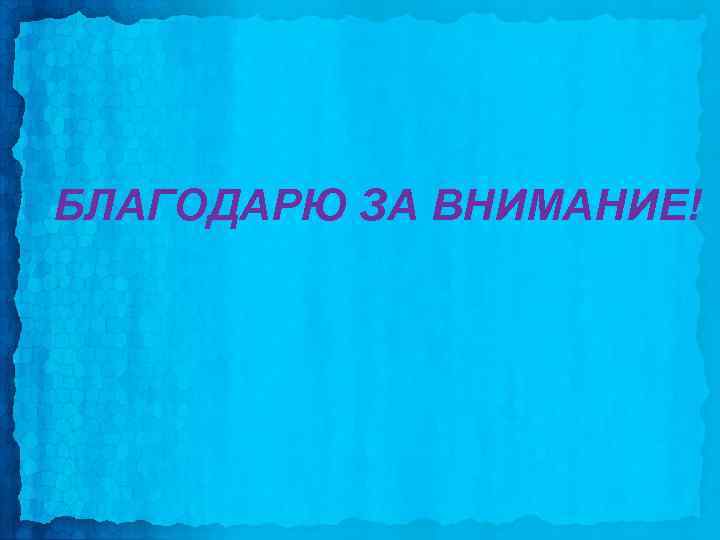 БЛАГОДАРЮ ЗА ВНИМАНИЕ! 