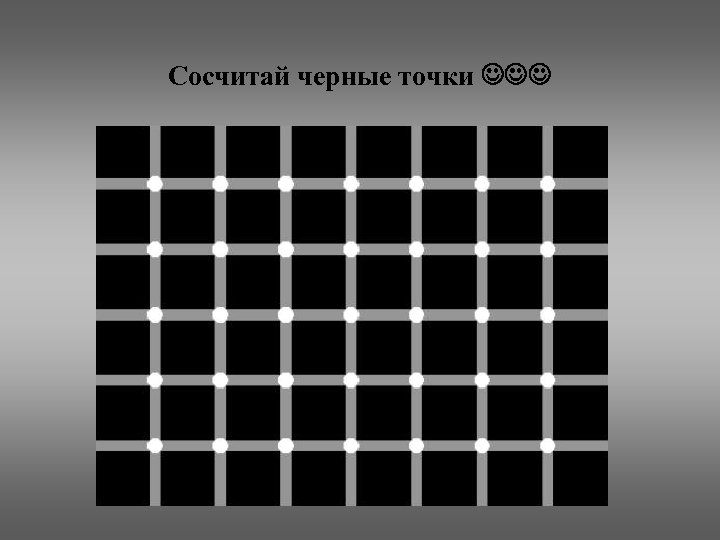 Сосчитай черные точки 