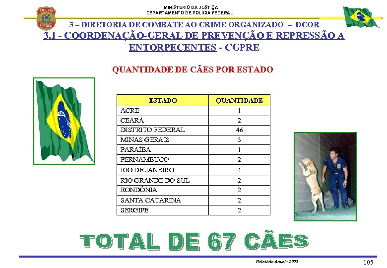 MINISTÉRIO DA JUSTIÇA DEPARTAMENTO DE POLÍCIA FEDERAL 3 – DIRETORIA DE COMBATE AO CRIME